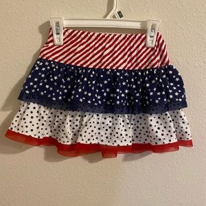 Girls Red, White & Blue Skort